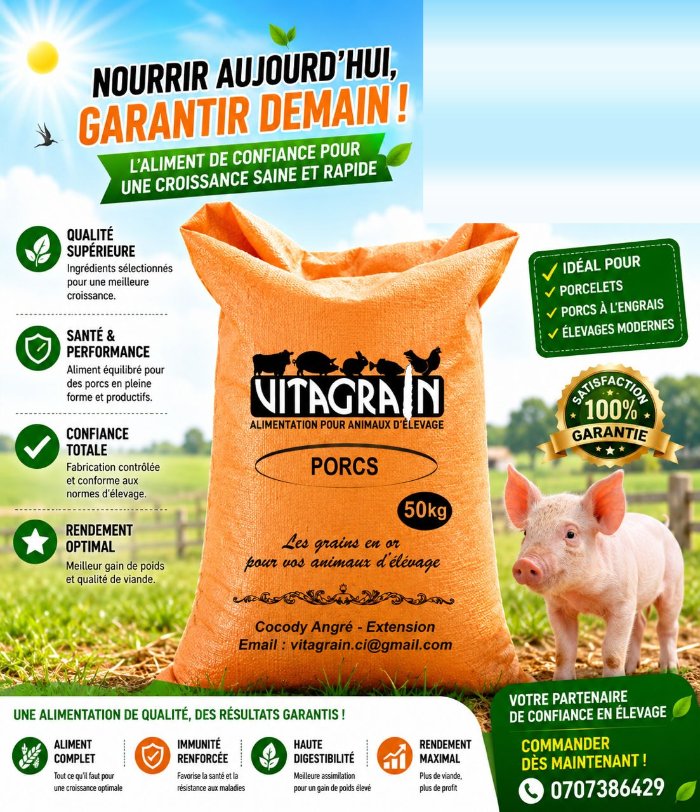 Sac VITAGRAIN Porcs 50 kg